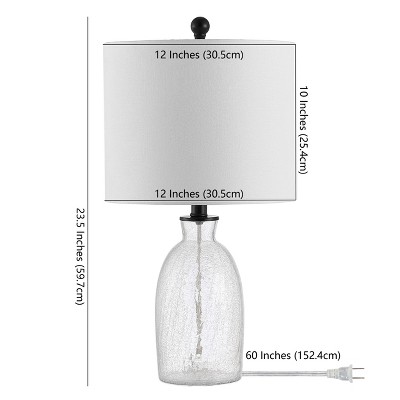 Arcadia 13" White Drum Shade Adjustable Glass Table Lamp