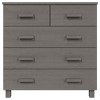 vidaXL Sideboard HAMAR Light Gray 31.1 in.x15.7 in.x31.5 in. Solid Wood Pine - 3 of 4