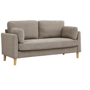NicBex Modern Minimalist Loveseat Sofa Couch with Two Pillows & Wooden Legs,2-Seat Lounge Sofa for Living Room,Apartment - 1 of 4