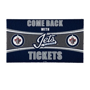 Evergreen Come Back with Tickets Winnipeg Jets 28" x 16" Woven PVC Indoor Outdoor Doormat - 1 of 4
