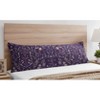 Sweet Jojo Designs Body Pillow Cover (Pillow Not Included) 54in.x20in. Boho Floral Wildflower Plum Purple and Teal - 2 of 4