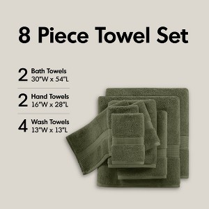 100% Cotton Solid Color Heavyweight Bath Towel Set, Anti-Microbial Certified Highly Absorbent Plushy Bath Towel - 1 of 4