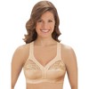 Collections Etc Cotton Bra - Underwire-Free with Lace Accents and Thick Straps for Extra Support - image 3 of 4