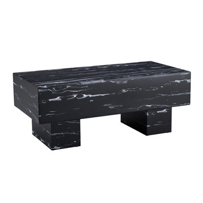 NicBex Modern 43.3" Rectangle Wood Coffee Table with Thick Tabletop for Living Room and Office