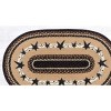 Earth Rugs Primitive Stars Oval Rug – 27"x45" Hand-Braided Jute Mat with Black Folk Stars and Rustic Americana Style - 3 of 3