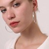 Large Silver Hoop Earrings, Lightweight, Hypoallergenic, 30 - 70mm for Women - 2 of 4