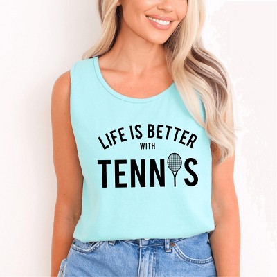 Simply Sage Market Life Is Better With Tennis Garment Dyed Tank