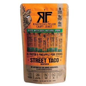 JUICY PORK & VEGGIES 50g✕69袋＋小物２点おまけ付き‼︎ Righteous Felon Craft Jerky Street Taco Protein Snack Pork Meat