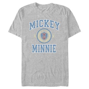 Mens Mickey & Friends Duo College Badge T Shirt - 1 of 4