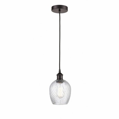 Salina - 1 Light Cord Hung Mini Pendant In Industrial Style-9.75 Inches Tall and 5 Inches Wide