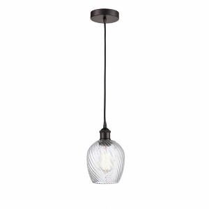 Salina - 1 Light Cord Hung Mini Pendant In Industrial Style-9.75 Inches Tall and 5 Inches Wide - 1 of 1