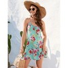 Floral Slip Dress With Back Cross Shoulder Straps - Spring Summer New Style, Lightweight, Comfortable Fit - 2 of 4