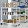 3-Tier Wire Shelving Unit, Metal Shelf Adjustable Storage Rack With Wheels, 3000lbs Storage Shelves Heavy Duty Shelving - 2 of 4