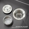 Stainless Steel Kitchen Sink, 23¡åx19¡å Single Bowl, Undermount Handmade Sink in Black, with US Standard Drain and Hook, LS-SSBL02 - 3 of 4