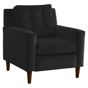 Skyline Custom Upholstered Arm Chair - Skyline Furniture , Velvet Black
