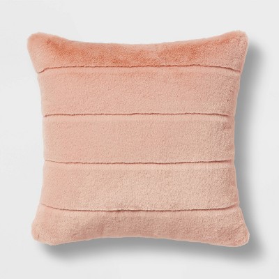 2pk Chenille Square Throw Pillows Pink - Threshold™