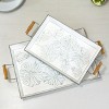 VIP Metal 24 in. Silver Embossed Display Trays Set of 2 - 3 of 4