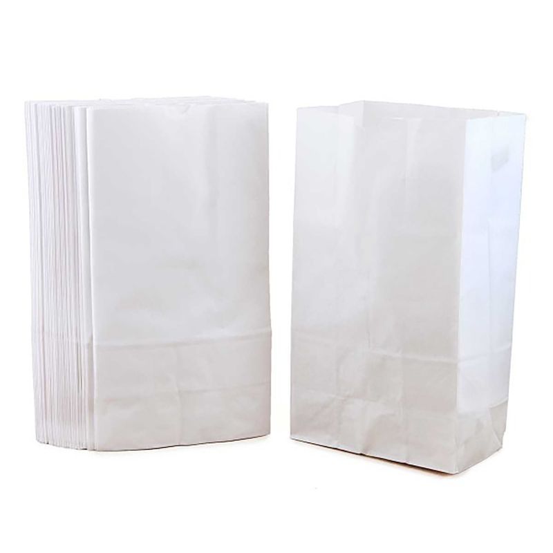 Hygloss Large Gusseted Paper Bags, 6" x 3.5" x 11", White, 100/Pack, 2 of 4