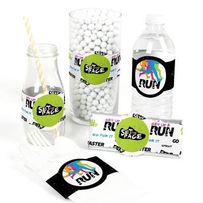 Big Dot of Happiness Set the Pace - Running - DIY Party Supplies - Track, Cross Country or Marathon Party DIY Wrapper Favors & Decorations - Set of 15