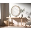 Elegant Lighting Round Cornhusk Mirror 42x42 in Linen White - 3 of 4