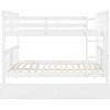 Streamdale Full over Full Bunk Bed with Drawers and Ladder for Bedroom, Guest Room Furniture-White - 4 of 4