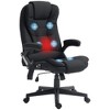 Resenkos Computer Desk Chair, 6 Point Vibrating Massage Office Chair With Heat, Linen High Back Massage Desk Chair, Black - 2 of 4
