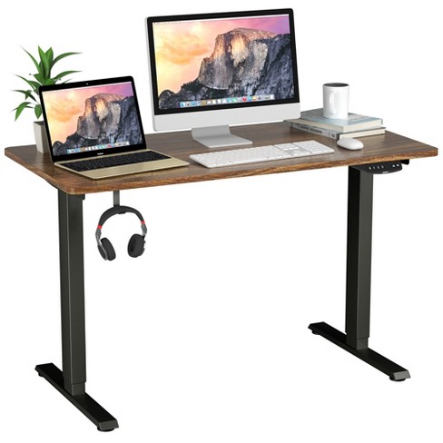 Costway Height Adjustable Computer Standing Desk W/wheels