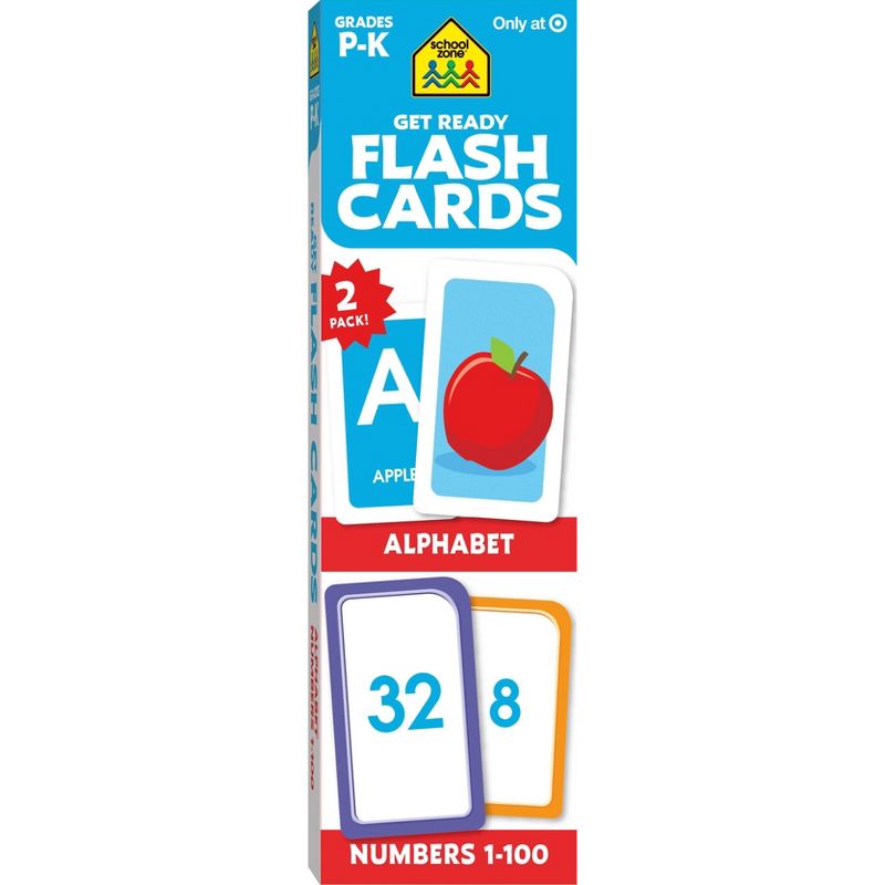 Get Ready Flash Cards Alphabet &#38; Numbers 2pk - Target Exclusive Edition - by School Zone (Paperback), 1 of 6