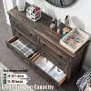 Farmhouse 6 Drawers Dresser, 54" Wide Wood Rustic Wide Chest of Drawers, Storage Dressers Organizer for Bedroom, Living Room, Hallway - 3 of 4