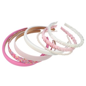 Unique Bargains Women's Fashion Faux Pearl Different Designs Headbands Set Multicolored 7 Pcs - 1 of 4