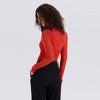 Women's Long Sleeve Ruched Asymmetrical Mesh Top - A New Day™ - 2 of 4