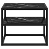 vidaXL Console Table Black Tempered Glass Medium Console Table - 2 of 2
