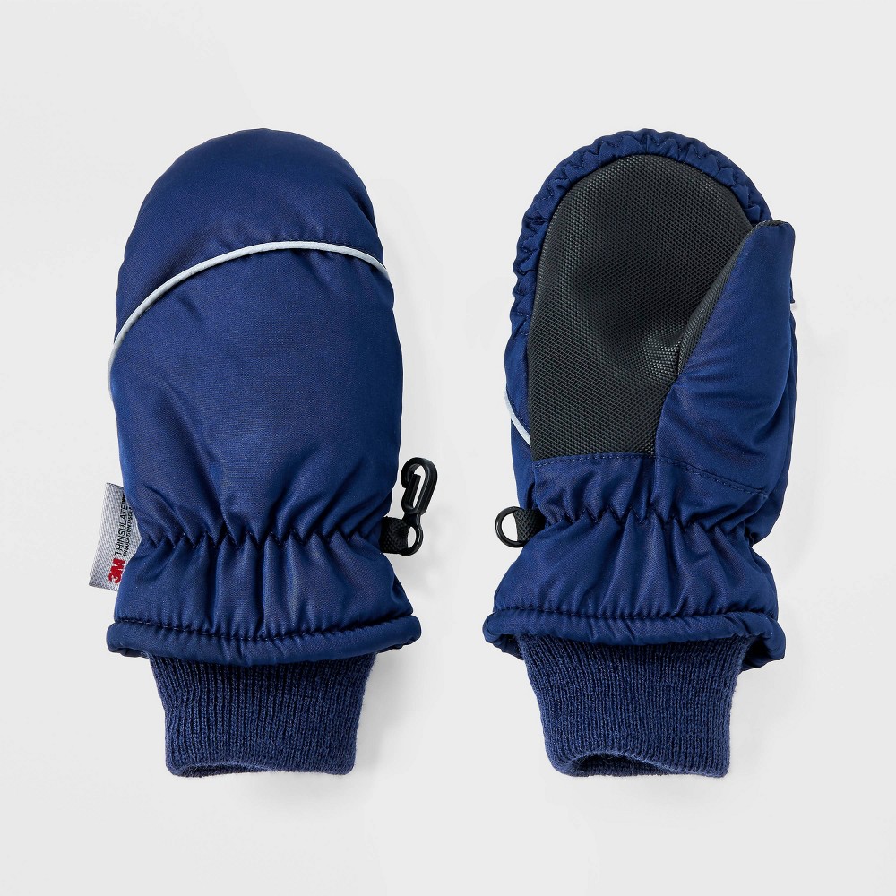 Baby Boys' Snowplay Mittens - Cat & Jack™ Navy Blue 12-24M