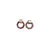 Slickblue Gold & Brown Heptahedron Dangle Earrings, 1" Polished Shape, Trendy Boho Jewelry, Stud Closure - 3 of 3