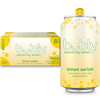 Bubly Lemon Sorbet Sparkling Water - 8pk/12 Fl Oz Cans : Target