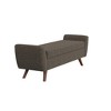 HomePop Modern Boucle Storage Bench with Wood Legs - 3 of 4