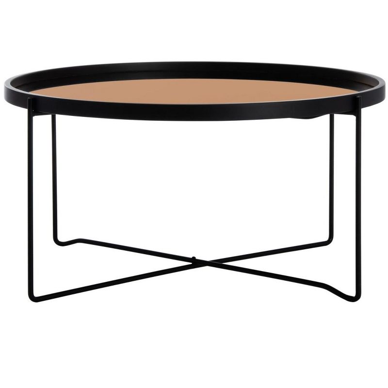Ruby Tray Top Coffee Table - Rose Gold/Black - Safavieh., 1 of 8