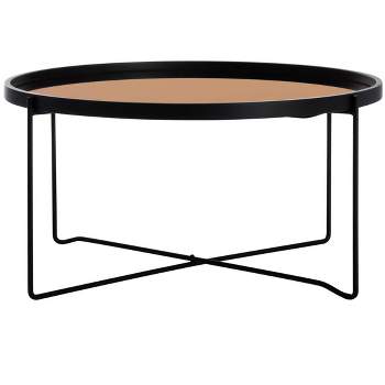 Ruby Tray Top Coffee Table - Rose Gold/Black - Safavieh.