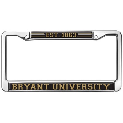 Bryant University School Logo Full Size Standard License Plate Metal Frame