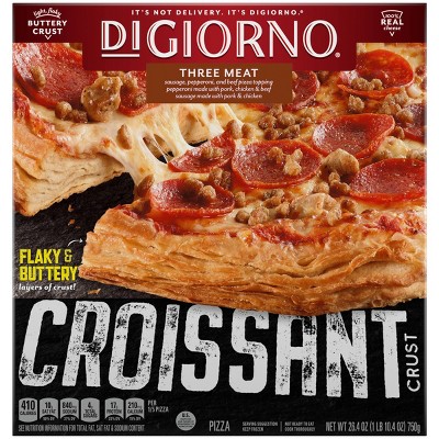 DiGiorno Croissant Crust Three Meat Frozen Pizza - 26.4oz