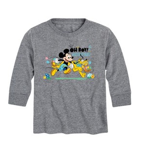 Boys' - Disney - Oh Boy Easter Is Here Long Sleeve Graphic T-Shirt - 1 of 3
