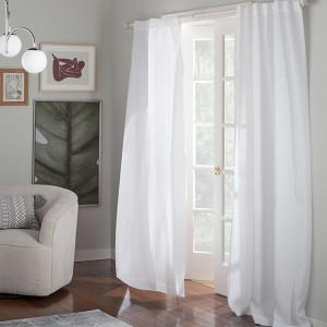 Exclusive Home Solano 100% Linen Light Filtering Hidden Tab Top Curtain Panel - 1 of 4