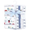 Hudson Baby Boys Cotton Flannel Burp Cloths 7-Pack, City Life, One Size - 2 of 4