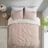Gulches 3 Piece Cotton Jacquard Comforter Set Blush King/Cal King - 2 of 4