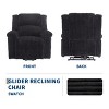 Corduroy Recliner Chair w/ Handle & Pillow Top Arms - 400LB Capacity Manual Recliner, Thick Padding & Side Pocket for Home - 4 of 4