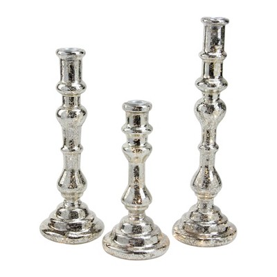 Northlight LED Lighted Golden Sparkles Taper Candle Holders - 13" - Set of 3