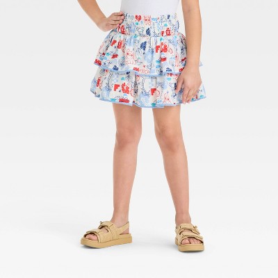 Girls' Stitch Tiered Skirt - The Disney Collection by Cat & Jack™ Cream