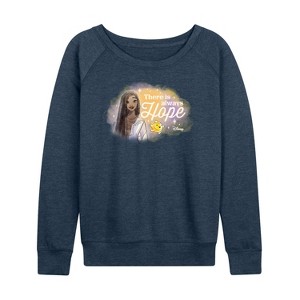 Women's - Disney - There Is Always Hope Lightweight French Terry Wide Neck Long Sleeve Shirt - 1 of 4