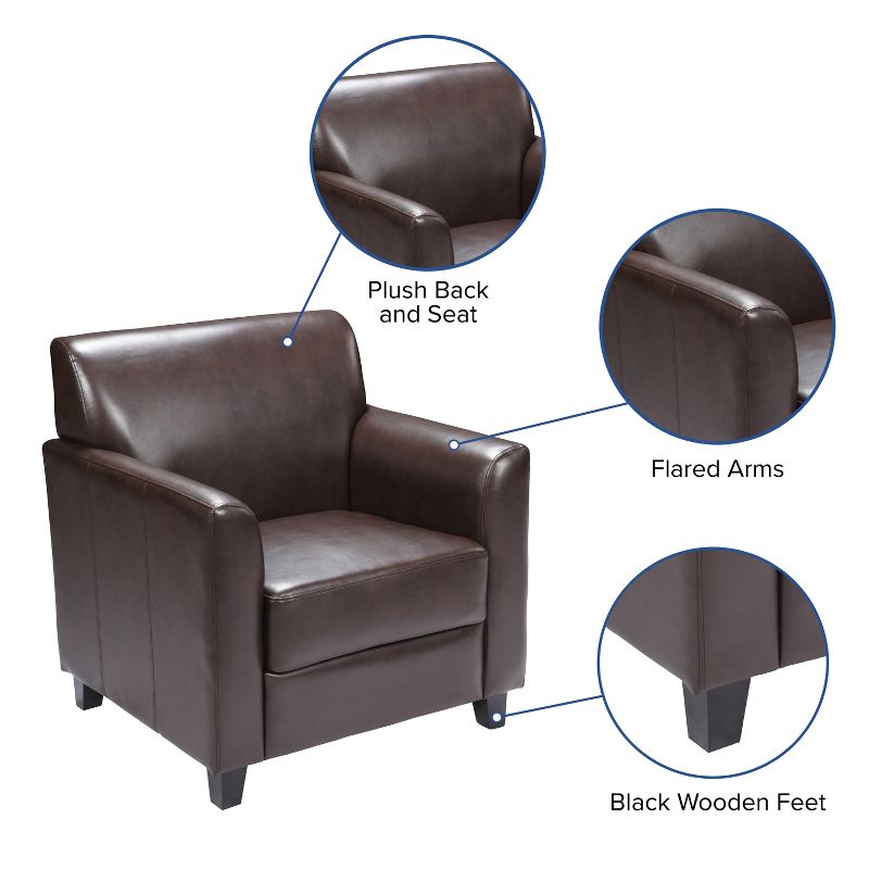 Flash Furniture HERCULES Diplomat Series LeatherSoft Chair with Clean Line Stitched Frame, 3 of 9