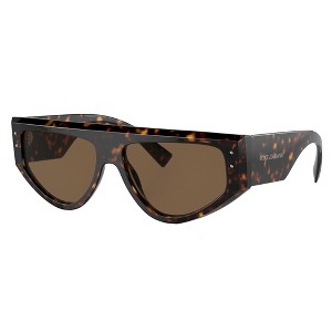 Dolce & Gabbana DG 4461 502/73 Unisex Rectangle Sunglasses Havana 57mm - 1 of 3